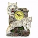 White Tiger Scene Clock